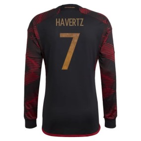 Seconda Maglia Germania Mondiali 2022 Kai Havertz 7 Manica Lunga